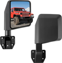 VEVOR Tube Door Side Mirrors, Compatible with Jeep Wrangler CJ7 YJ TJ JK JL/Gladiator JT/Cherokee XJ, DOT-Certified Side View Mirrors for Half Tubular Doors, Up/Down/Left/Right Adjustable, 1 Pair