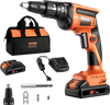 VEVOR Drywall Screw Gun, 20V Max Drywall Screwgun, 4200RPM Brushless Cordless Drywall Gun Kit with 2 Battery Packs, Charger, Belt Clip, and Tool Bag, Forward and Reverse Adjustable, Built-in LED Light