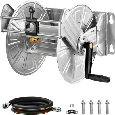 Vevor Hose Reel Wall Mounted Garden 150' 5/8