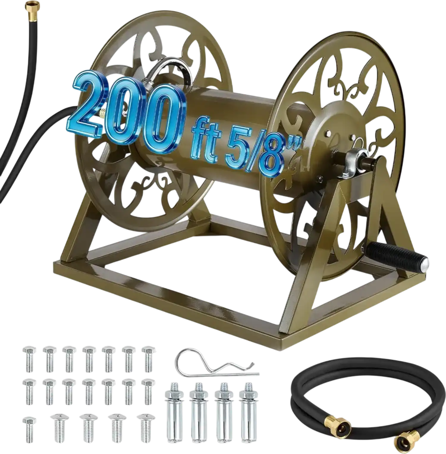 Vevor Hose Reel Wall Mounted Garden 200' x 5/8