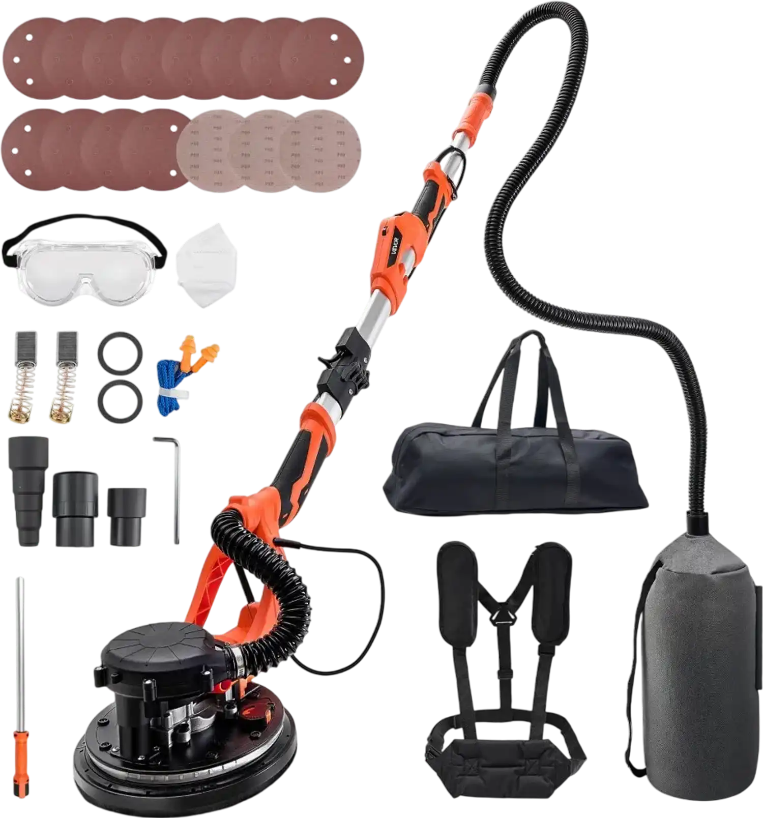 Vevor Drywall Sander Popcorn Ceiling Removal Tool with Vacuum Dust Collection New