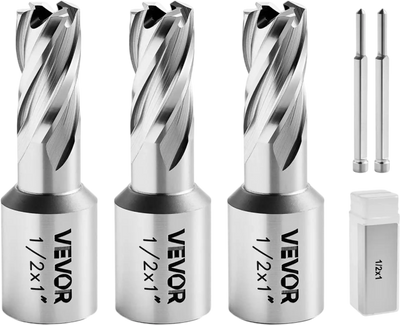 Vevor Annular Cutter Set Mag Drill Bits Kit 5-Pc 1/2