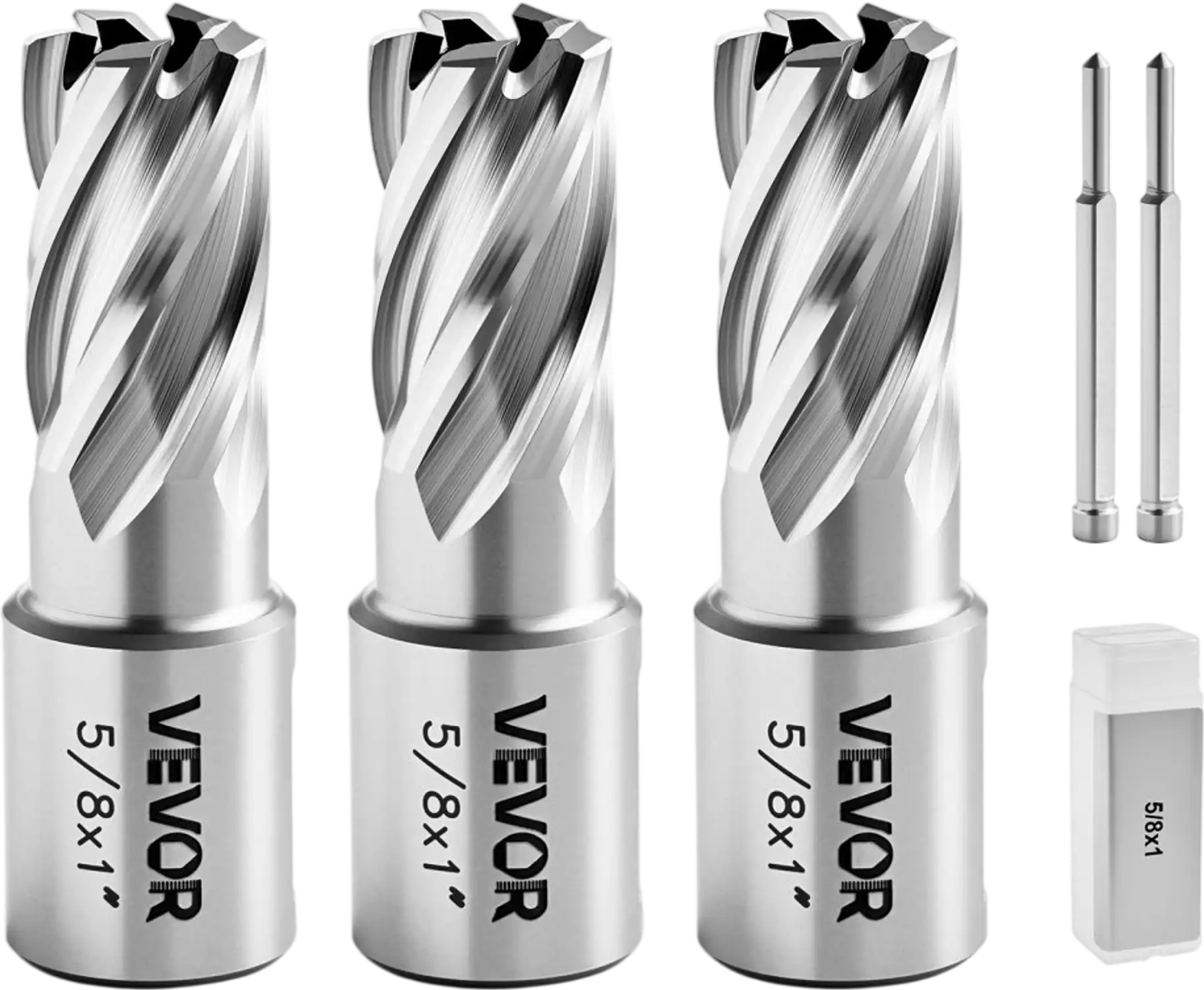 Vevor Annular Cutter Set Weldon Shank Mag Drill Bits Kit 5-Pc 1