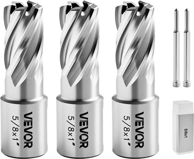 VEVOR Annular Cutter Set, 5 pcs Weldon Shank Mag Drill Bits Kit, 1