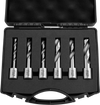 VEVOR Annular Cutter Set, 6 pcs Weldon Shank Mag Drill Bits Kit, 2" Cutting Depth,1/4" to 9/16" Cutting Diameter, HSS, 6 Drill Bits with Plastic Case, for Magnetic Drills, Steel, Aluminum, Copper