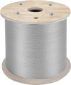 VEVOR 1/4" Stainless Steel Cable 200FT, T304 7x19 Tighter Core Cable Railing System Wire Rope Aircraft Deck Railing Kit Fence Wire