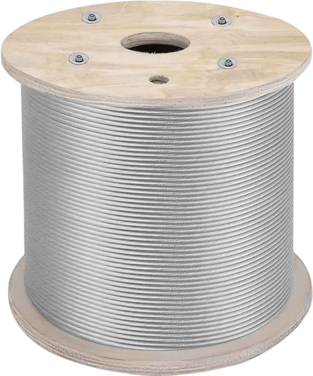 VEVOR 1/4" Stainless Steel Cable 200FT, T304 7x19 Tighter Core Cable Railing System Wire Rope Aircraft Deck Railing Kit Fence Wire