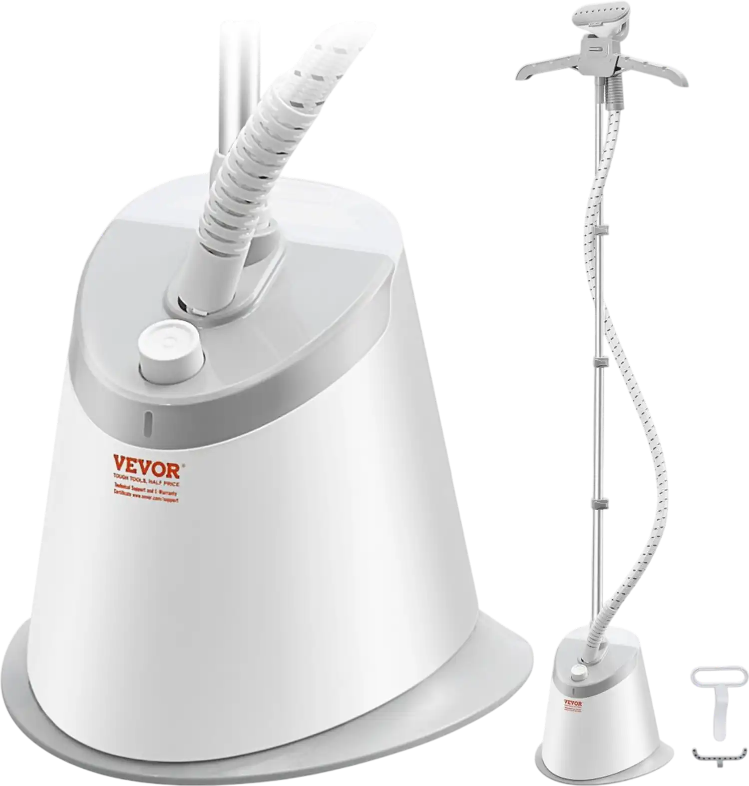 Vevor Garment Steamer Standing Upright Steamer with Foldable Hanger 0.5 Gallon Tank New