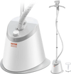 VEVOR Standing Steamer with Foldable Garment Hanger, 0.5Gallon Water Tank for 90 Minutes Continuous Steaming, Heats in 45 Seconds & Auto-Stop with Fabric Brush Aluminum Rod and Easy-roll Wheels