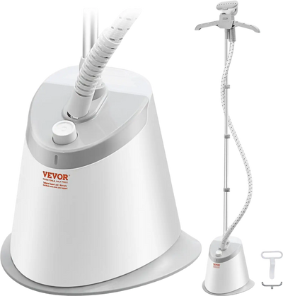 Vevor Garment Steamer Standing Upright Steamer with Foldable Hanger 0.5 Gallon Tank New