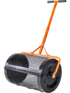 VEVOR Compost Spreader, 24 in Wide Peat Moss Spreader with T Shaped Handle, 3 Heights Adjustable, Powder-Coated Steel Garden Peat Moss Roller, Heavy Duty Grass Seed Spreaders for Planting Seeding