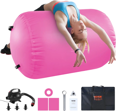 Vevor Air Mat Inflatable Tumble Track Air Roller Barrel Pink New