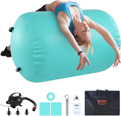 Vevor Air Mat Inflatable Gymnastics Training Roller with Electric Pump 31.5