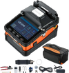 VEVOR Fiber Fusion Splicer 6 Motors with 8s Splicing & 18s Heating, 5200mAh Core Alignment Fibers Optical Splicer, 5" LCD Screen, 3 in 1 Fiber Holder, App Bluetooth Connectivity for SM MM DS NZDS