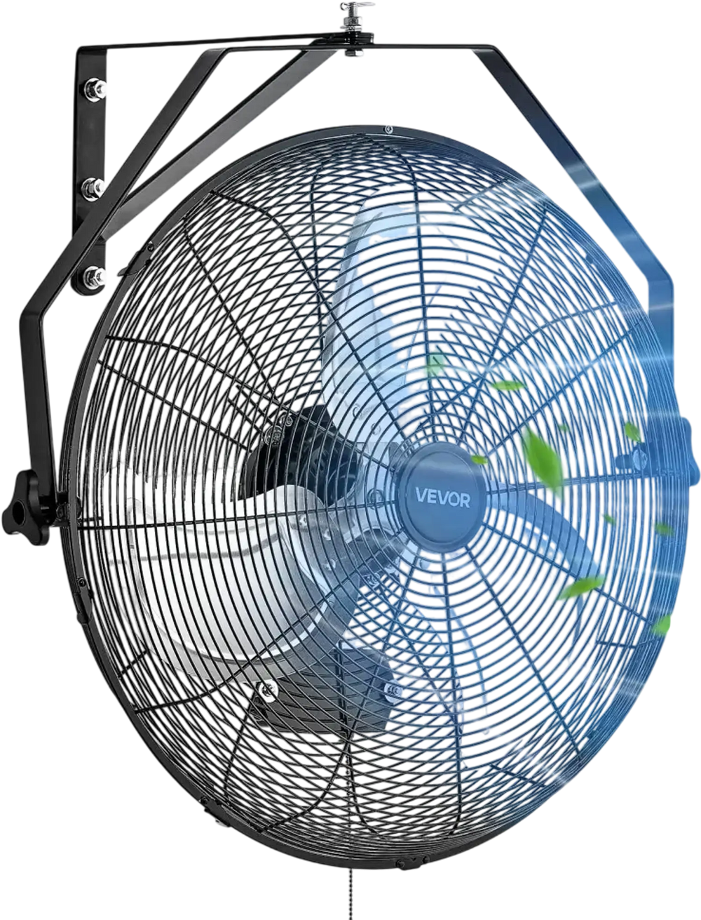 VEVOR 20 Inch Industrial Wall Mount Fan, High Velocity 4650 CFM Indoor Fan with 3 Speeds,  Powerful Motor Garage Wall Fan with Aluminum Blades for Workshop, Warehouse, Greenhouse, Commercial