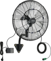 VEVOR Wall Mount Fan, 20 in Wall Mounted Hanging Fan with Oscillating & Mist, Remote, IP44-rated, 3-Speed, 18h Timer, Temperature Control, Powerful for Industry, Commercial, Garage, Workshop, Gym