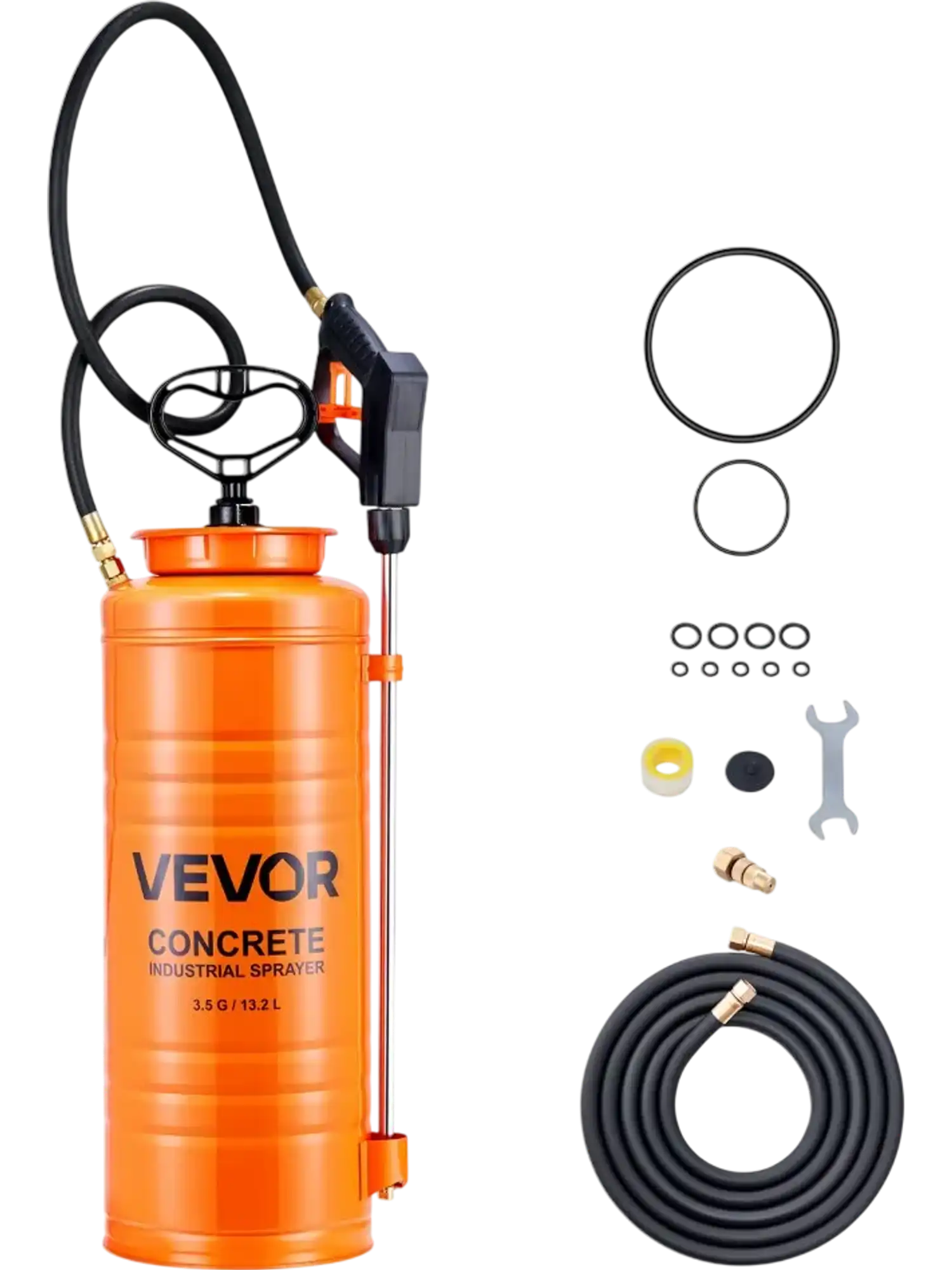 Vevor Industrial Concrete Sprayer 3.5 Gallon Stainless Steel Hand Pump New