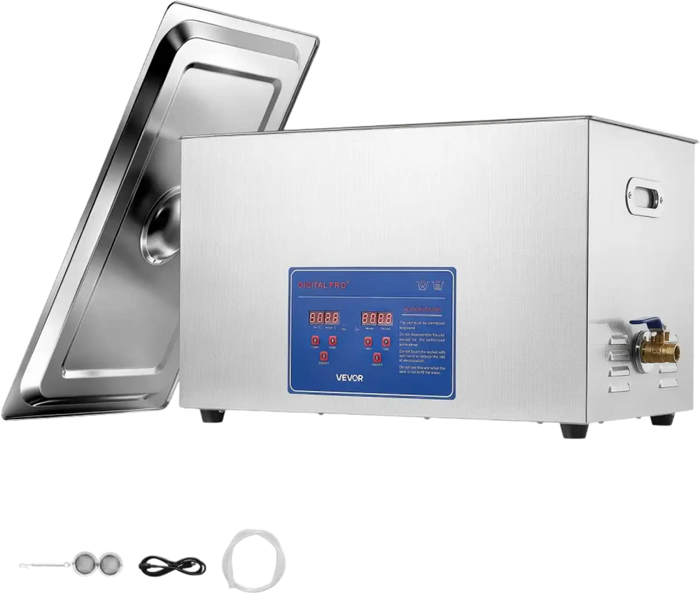 VEVOR Ultrasonic Cleaner 30L-Class Capacity Ultrasonic Parts Cleaner 40kHz, Digital Time and Temp Control, Stainless Steel Ultra Sonic Cleaning Machine with Cleaning Baskets, for Auto Parts, Glasses
