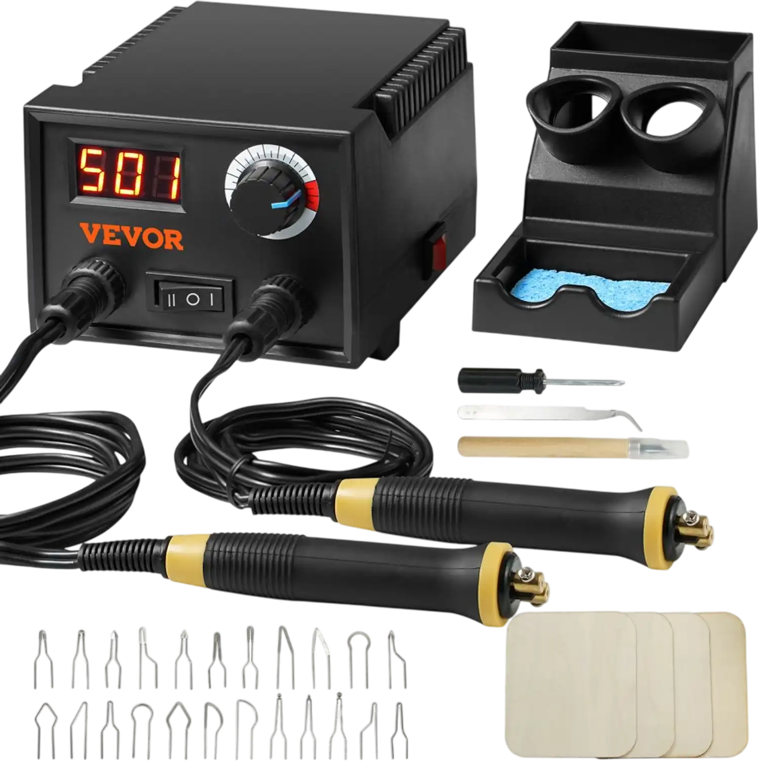 Vevor Wood Burning Kit Dual Pen Pyrography Set New