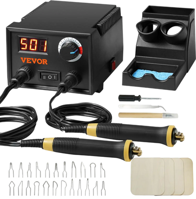 Vevor Wood Burning Kit Dual Pen Pyrography Set New