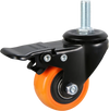 VEVOR Caster Wheels, 2 inch, Set of 4, 110 lbs Load Capacity, Threaded Stem Casters with Security Dual Locking Brake, Heavy Duty Industrial Casters, No Noise Swivel Caster Wheels for Cart, Furniture