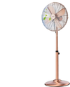 VEVOR 16-Inch High Velocity Pedestal Fan, 1450 CFM Industrial Standing Floor Fan with Handle, 75° Oscillating, 3-Speed Adjustable Height, Metal Made for Commercial, Garage, Workshop, Home, Copper