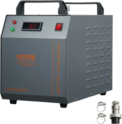 Vevor Industrial Water Chiller Air-Cooled 150W Cooling System for Laser Engraving Machines New