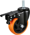 VEVOR Caster Wheels, 4 inch, Set of 4, 440 lbs Capacity, Threaded Stem Casters with Security Dual Locking A/B Brake, Heavy Duty Industrial Casters, No Noise Swivel Caster Wheels for Cart, Furniture