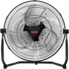 VEVOR Floor Fan, 3 Speeds High Velocity Heavy Duty 14 Inch Industrial Fan, 2560 CFM 360° Adjustable Tilt 19.69 ft/sec Airflow Large Metal Fan, for Home, Gym, Office, Garage, Commercial Shop & Bedroom