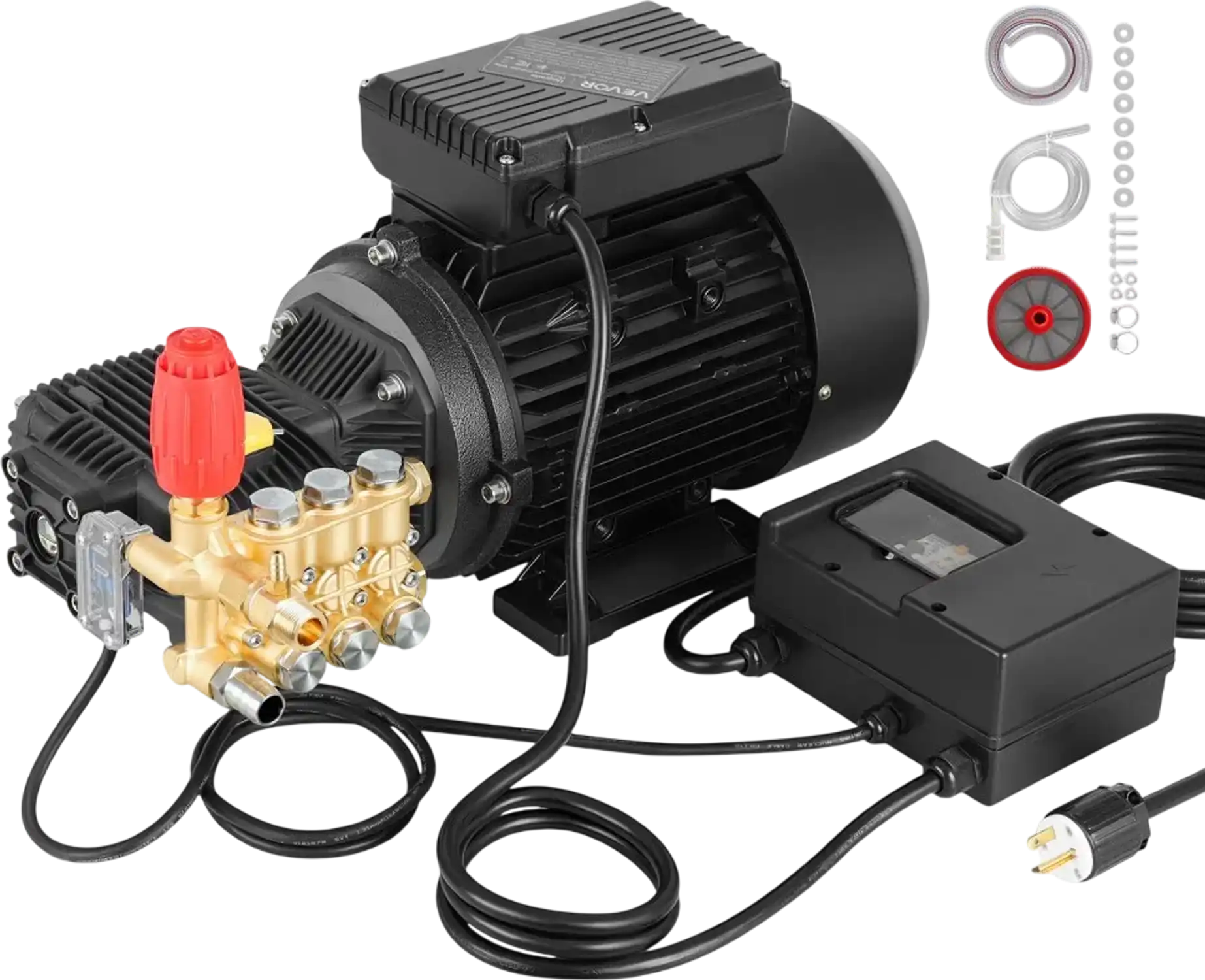 Vevor Pressure Washer Pump Kit Electric 1950 PSI 3.2 GPM Triplex with 5 HP Motor 240V New