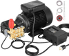 VEVOR Electric Pressure Washer Pump Kit, 1950 PSI, 3.2 GPM, Triplex Power Washer Pump with 5 HP Motor 240 V, Adjustable Water Pressure, for Washing Cars, Gardens, Exterior Walls, Deck, Machinery Equipment