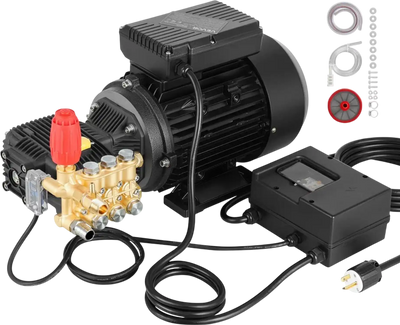 Vevor Pressure Washer Pump Kit Electric 1950 PSI 3.2 GPM Triplex with 5 HP Motor 240V New