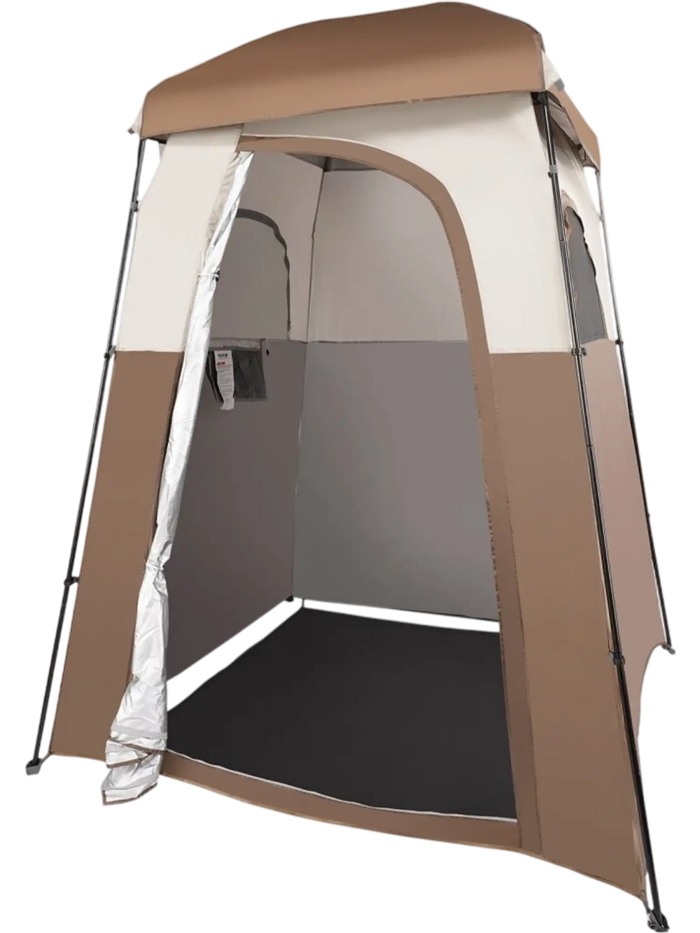 VEVOR Camping Shower Tent, 66" x 66" x 87" 1 Room Oversize Outdoor Portable Shelter, Privacy Tent with Detachable Top, Pockets, Hanging Rope and Clothesline, for Dressing, Changing, Toilet, Bathroom