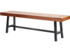 VEVOR Outdoor Bench, 63 inches Wood Garden Bench with Metal Leg for Outdoors, Outdoor Garden Park Bench, 500 lbs Load Capacity Bench, Dining Bench Patio Bench for Garden, Park, Yard, Front Porch