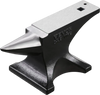 VEVOR Single Horn Anvil, 25lbs Cast Steel Anvil, High Hardness Rugged Round Horn Anvil for Blacksmiths, with Stable Base, Metal Working Tool for Metal Bending, Shaping, Twisting, Craft Projects