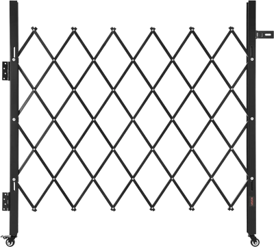Vevor Folding Security Gate Lockable Scissor Steel Retractable Gate 43.31