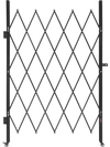 VEVOR Single Folding Security Gate, Lockable Scissor Gate with 360° Swivel Casters, Outdoor Barricade Steel Retractable Gates, for Entry Security, Garage, Warehouse & Pool, 49.61 x 77.76 in (W x H)