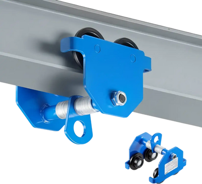 Vevor Manual Trolley 1100 lbs Push Beam Hoist for I-Beams New