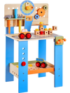 VEVOR Kids Workbench, 62 pcs, Wooden Tool Bench for Kids 3 Years and Up, Toddler Toy Workbench with Realistic Tools, Building Toy Set Creative & Educational Construction Toy for Boys & Girls