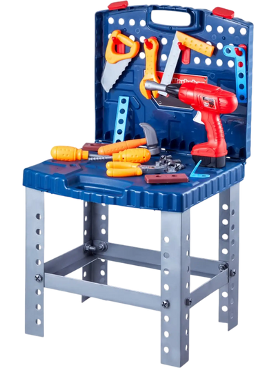 Vevor Workbench Toy Kids Tool Bench with Realistic Tools and Electric Drill New
