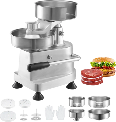 Vevor Burger Patty Maker Commercial Hamburger Press with 3 Convertible Molds 4