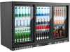 VEVOR Back Bar Cooler, 11.4 Cu.Ft Commercial Beverage Refrigerator, 3 Sliding Glass Doors, Fan Cooling Under Counter Beer Fridge w/ LED Lighting, Shelves, Low-E Glass Display for Drinks, Bar, Store