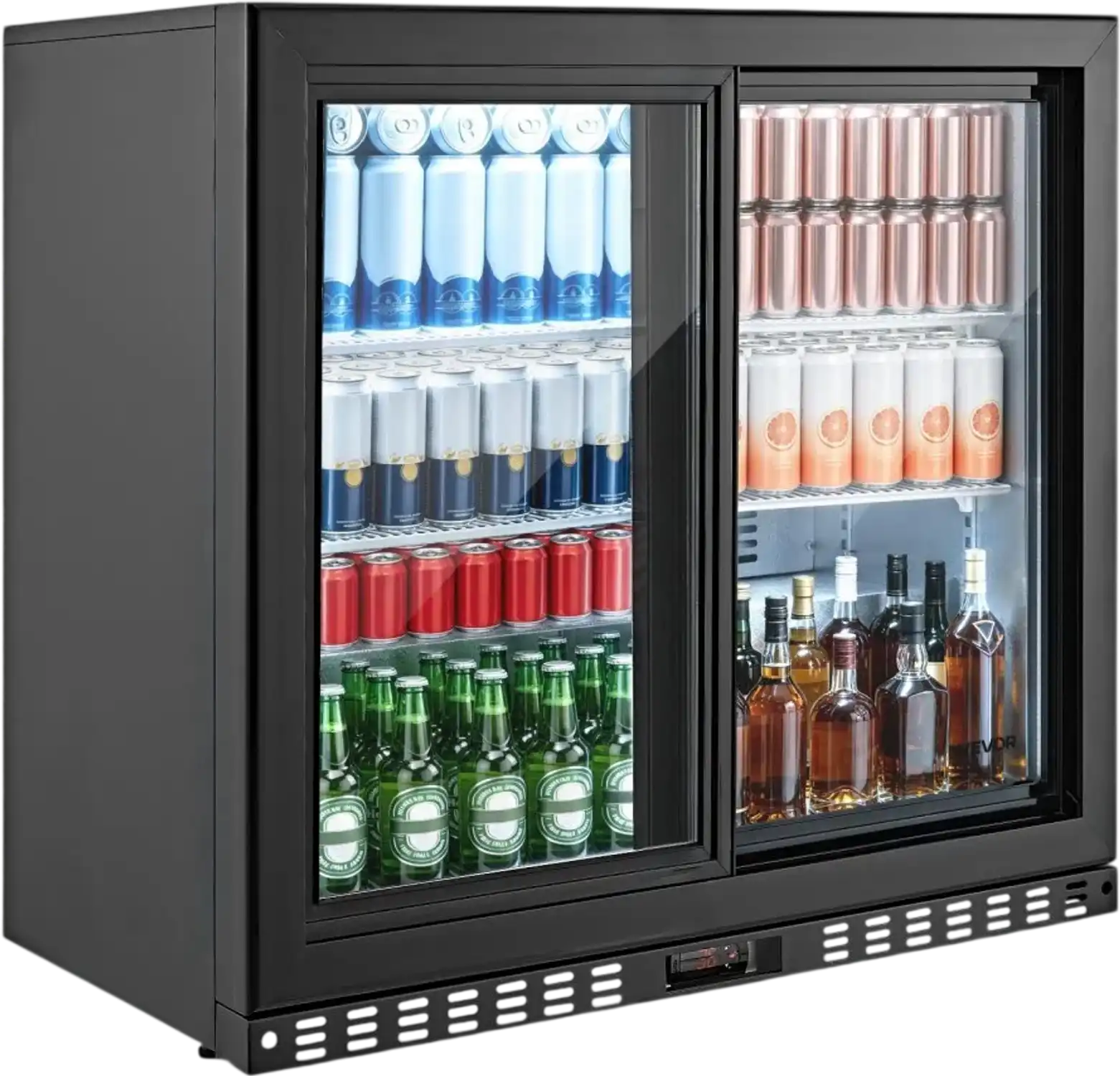 Vevor Back Bar Cooler 7.4 Cu. Ft Commercial Beverage Refrigerator with 2 Sliding Doors New