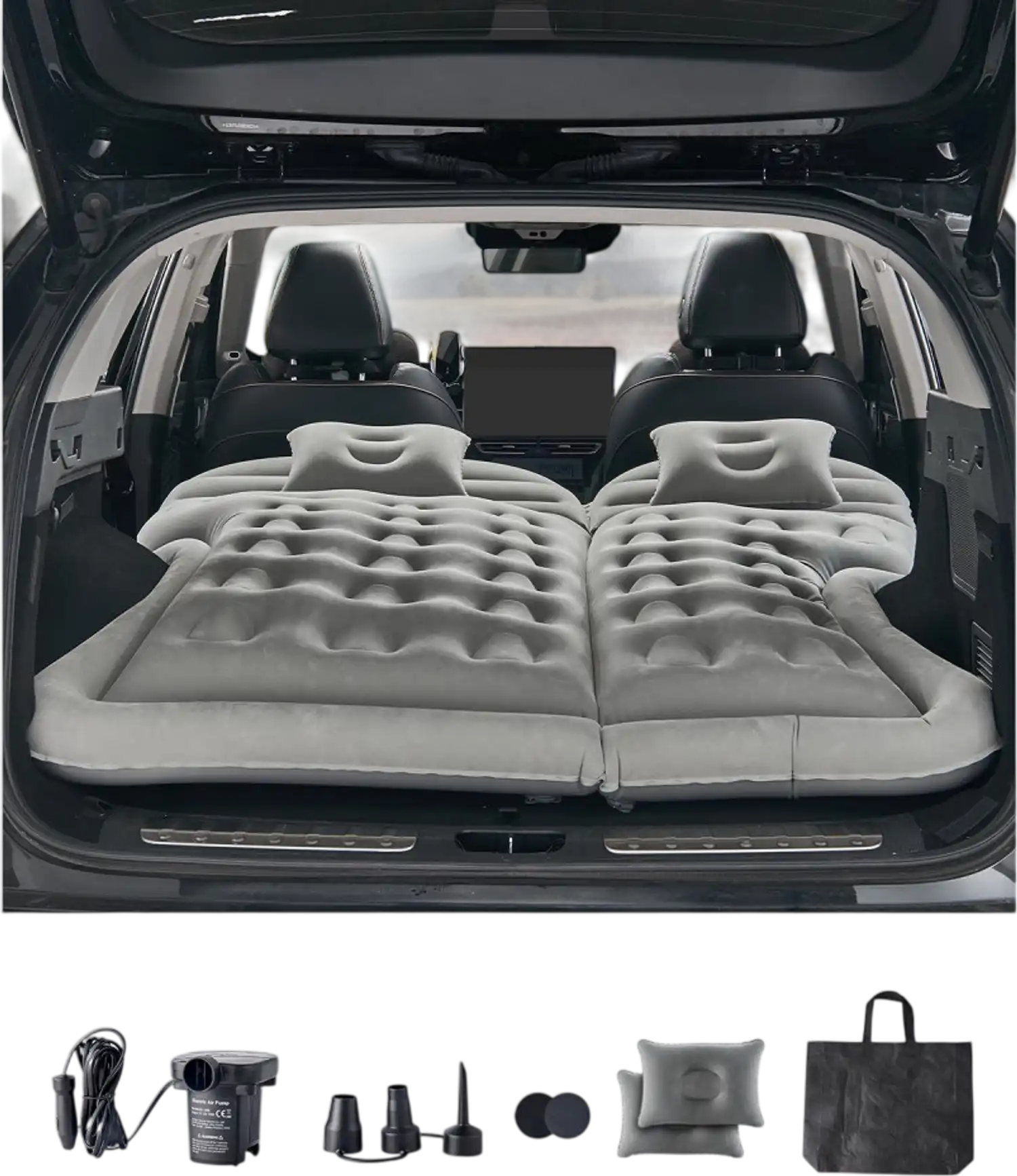 Vevor Car Mattress Inflatable Travel Bed for SUV Camping Gray New