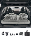 VEVOR Car Air Mattress, Inflatable Car Camping Mattress, Flocking Thickened Travel Beds, Comfortable and Durable Portable Sleeping Pad with Air Pump, Nozzle, Carry Bag, Fits Most SUV MPV Sedan, Gray