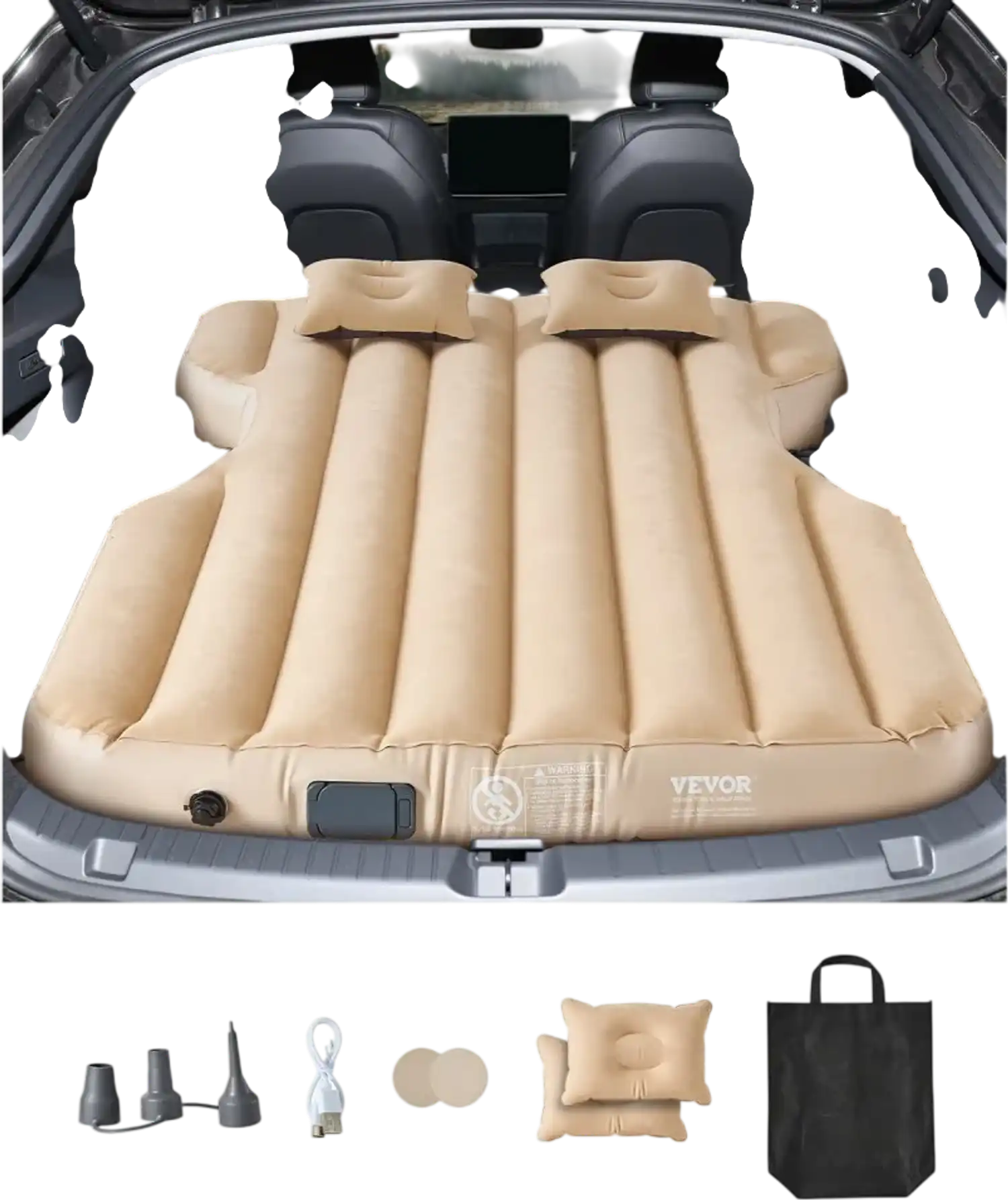 Vevor Car Air Mattress Tesla Model Y Inflatable Camping Bed with Built-In Pump New