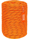 VEVOR Dual-Weave Polyester Cord, 1/2 inch x 220 feet, 48-Strand, 8000 LBS Tensile Strength, Multi-Use Outdoor Rope for Camping, Swinging, Rappelling, and Rescue, Orange/Black
