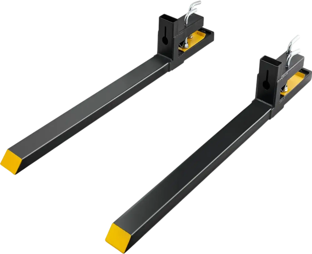 VEVOR Pallet Forks, 4000 lbs Capacity clamp on Pallet Forks, 60" Tractor Bucket Forks, Heavy Duty Front Loader Attachment for Tractor, Loader Bucket, Skid Steer, Tractor Forks for Agriculture and Farm
