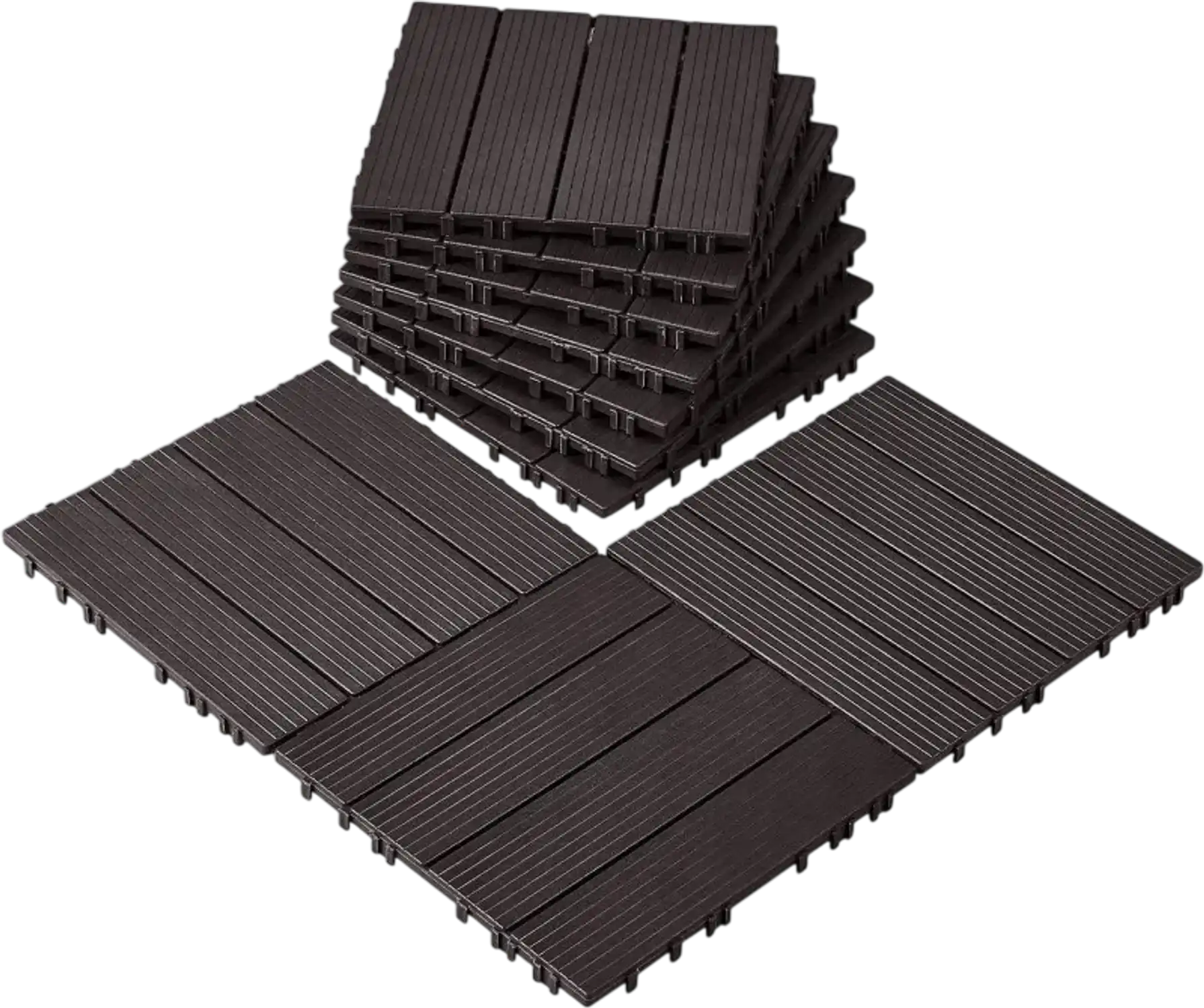 Vevor Deck Tiles Interlocking Waterproof Outdoor Flooring 10 Pack 12