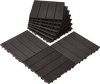 VEVOR Interlocking Deck Tiles, 10 Pack,12"x12" 10 sq. ft Plastic Waterproof Outdoor Flooring All Weather Use, Patio Floor Decking Covering Tiles for Porch Poolside Balcony Backyard, Dark Brown